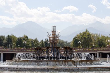 Almatı, Kazakistan - 28 Ağustos 2016: İlk Pres park