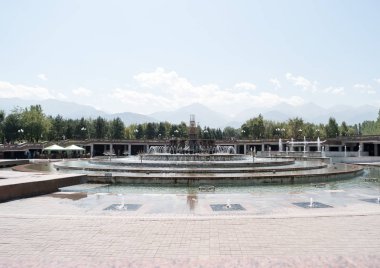 Almatı, Kazakistan - 28 Ağustos 2016: İlk Pres park