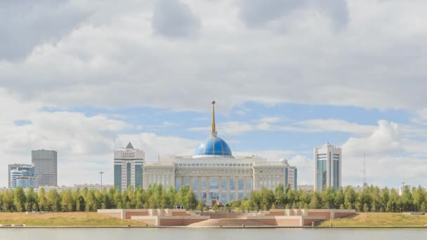 Akorda slotten av den nya Astana — Stockvideo