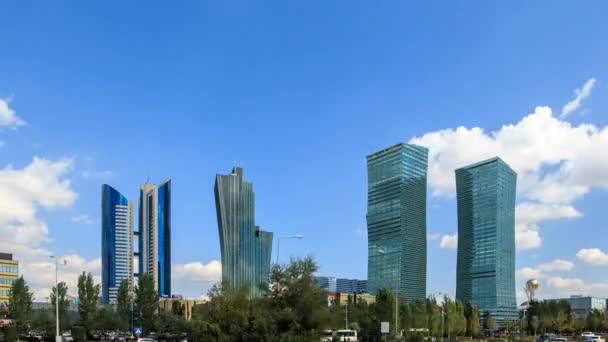 Modern skyscrapers in Astana — Stock Video