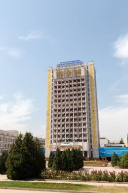 Almatı, Kazakistan - 29 Ağustos 2016: Al-Farabi kazak Ulusal 