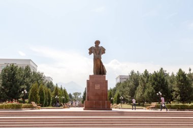 Almatı, Kazakistan - 29 Ağustos 2016: Al-Farabi Üniversitesi. Mönü