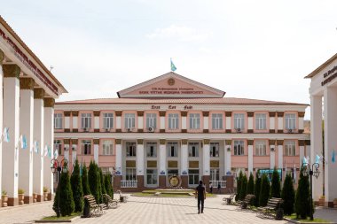 Almatı, Kazakistan - 29 Ağustos 2016: Asfendiyarov kazak ulusu