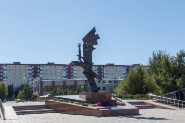 Karaganda, Kazakistan - 1 Eylül 2016: Memorial h karmaşık