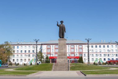 Karaganda, Kazakistan - 1 Eylül 2016: Anıt Kazybek arı