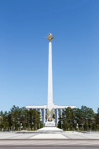 Qarağandı, Kazachstan--1 September 2016: Monument van Independe — Stockfoto