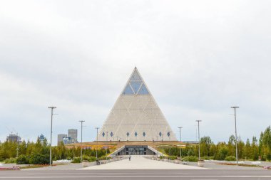 Astana, Kazakistan - 3 Eylül 2016: Barış Sarayı ve Reco