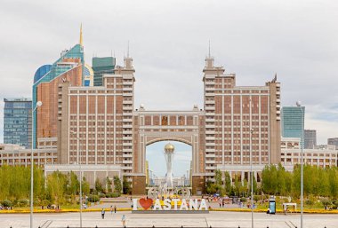 Astana, Kazakistan - 3 Eylül 2016: yazıt Astan seviyorum