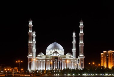 Astana, Kazakistan - 3 Eylül 2016: Hazreti Sultan Camii 