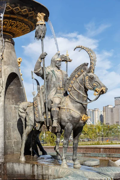 Astana, Kazakistan - 3 settembre 2016: La fontana del Nati — Foto Stock