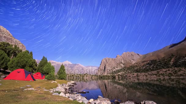 Nyomon követ-ból csillag hasonló meteoritok — Stock videók