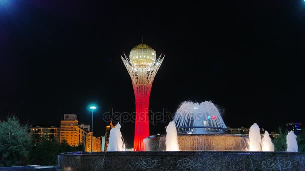 Baiterek - luogo centrale della nuova Astana — Video Stock