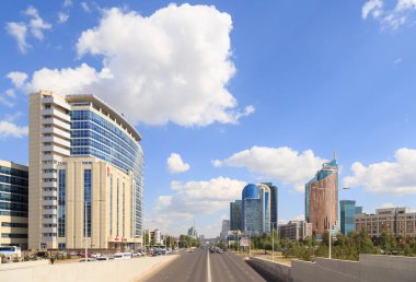 Astana, Kazakistan - 3 Eylül 2016: Kunaev Caddesi