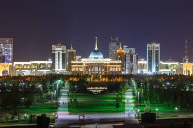 Başkan Park ve Akorda - Cumhurbaşkanı köşkü
