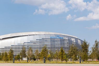 Astana, Kazakistan - 6 Eylül 2016: Astana Arena stadyumu