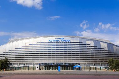Astana, Kazakistan - 6 Eylül 2016: Astana Arena stadyumu