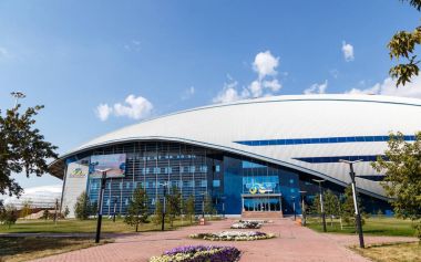 Astana, Kazakistan - 6 Eylül 2016: Saryarka, Cumhuriyetçi döngüsü parça