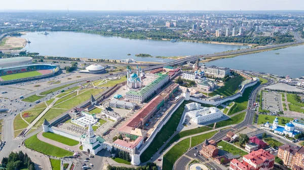 Панорамний вид з Казанського Кремля. Казань, місті Russi — стокове фото