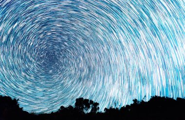 Sarmal çizgiler şeklinde yıldız parça