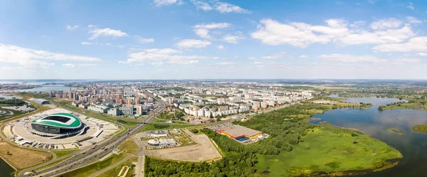 カザン アリーナ スタジアムのパノラマ風景。カザン、ロシア — ストック写真