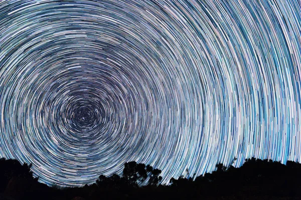 Сліди від зірок у вигляді ліній — стокове фото