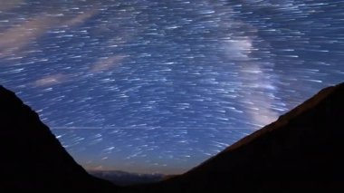 Yıldız şeklinde fani izleri üzerinden izler. Ay yükselişi. Kara-Say Plato