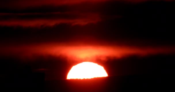 Sunrise closeup. V reálném čase. Jekatěrinburg, Rusko. Video. UltraHD