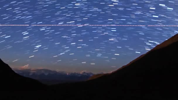 Tracce Stelle Forma Linee Luna Sorge Plateau Kara Say Kirghizistan — Video Stock