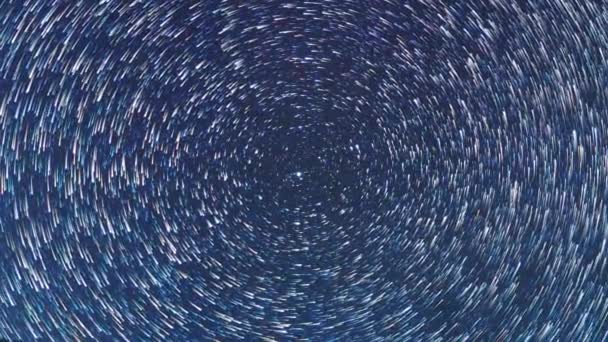 Estrelas Girando Torno Estrela Polar Vídeo — Vídeo de Stock