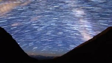 Yıldız şeklinde fani izleri üzerinden izler. Ay yükselişi. Kara-Say Plato