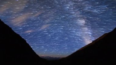 Yıldız şeklinde fani izleri üzerinden izler. Ay yükselişi. Kara-Say Plato