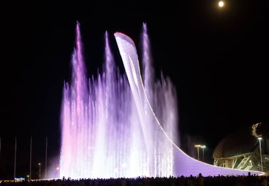 Rusya, Sochi - 03 Eylül 2017: Sochi park. Şarkı çeşme