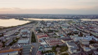 Panoramik bir kazan. Günbatımı, Rusya Federasyonu 