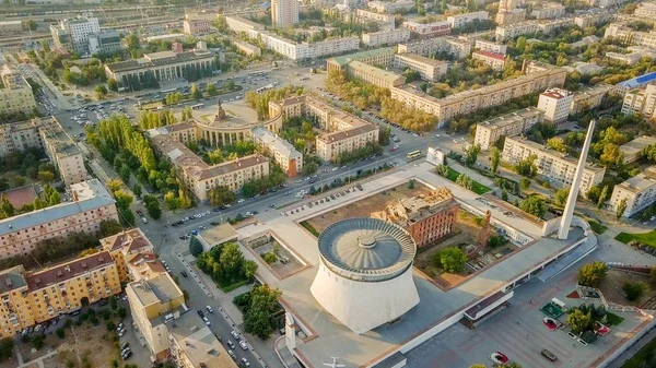 Rusya, Volgograd - 28 Ağustos 2017: Müzesi-rezerv Stalingrad Savaşı Volgograd içinde karmaşık müzesidir. (Gergardt Fabrikası (Grudinina) ve Stalingrad Muharebesi Panorama Müzesi ) — Stok fotoğraf