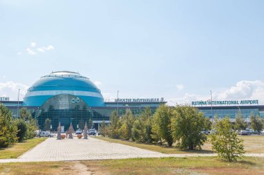 Astana, Kazakistan - 6 Eylül 2016: Uluslararası Havaalanı of
