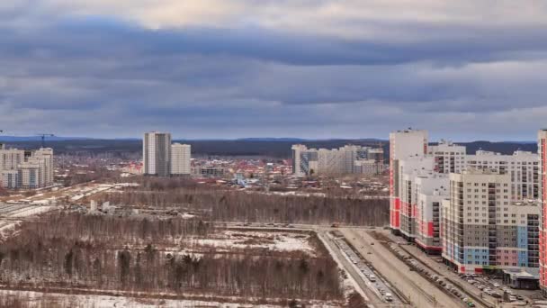 Nieuwe Straat Ekaterinburg Rusland Time Lapse Video — Stockvideo