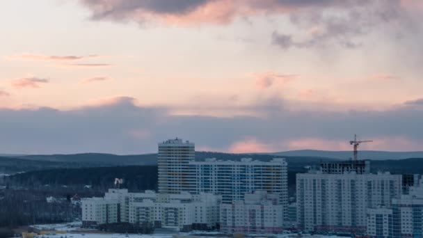 Ekaterinburg Russia Sunset Time Lapse Video — Stock Video