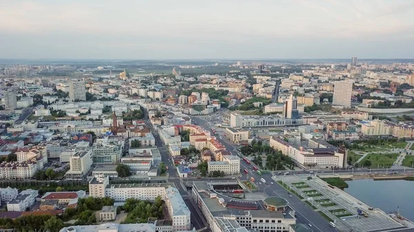 Panoramautsikt över Kazan. Solnedgång, Ryssland — Stockfoto