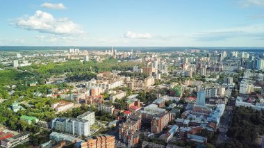 Rusya 'nın Perm kentinin panoramik görüntüsü 