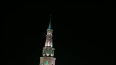 Rusya, Kazan - 19 Ağustos 2017: Tower Syuyumbike. Kazan Kremlin. Kazan, Rusya Federasyonu. Video. UltraHD (4k)