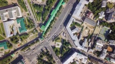 Nijniy Novgorod Kremlin ve Chkalov merdiven görünümünü. Nizhny Novgorod, Rusya Federasyonu. Video. UltraHD (4k)