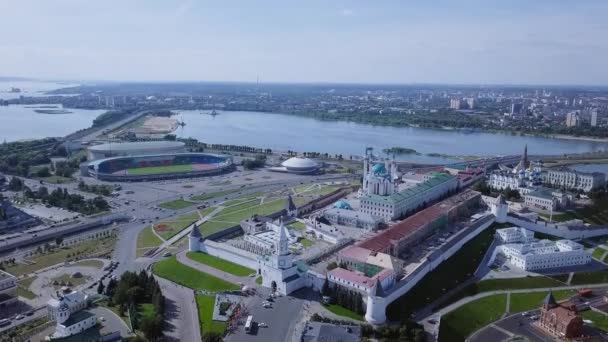 Panoramautsikt Över Kazans Kreml Kazan Ryssland Video Ultrahd — Stockvideo