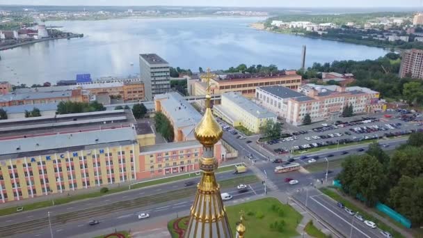 Rusia Izhevsk Agosto 2017 Catedral Del Santo Arcángel Miguel Vídeo — Vídeos de Stock