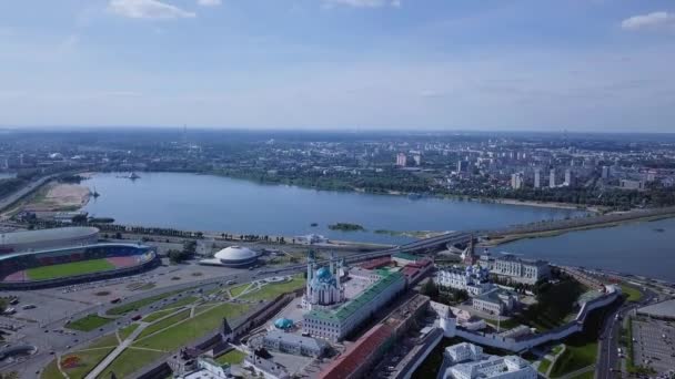 Vue panoramique sur le Kremlin de Kazan. Kazan, Russie. Vidéo. UltraHD (4K )