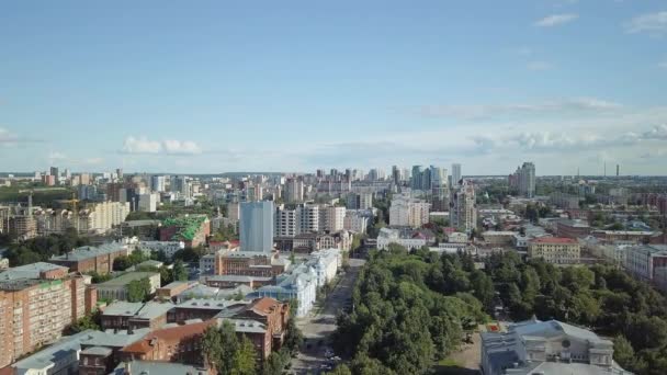 Vista Panorámica Ciudad Perm Rusia Vídeo Ultrahd — Vídeo de stock