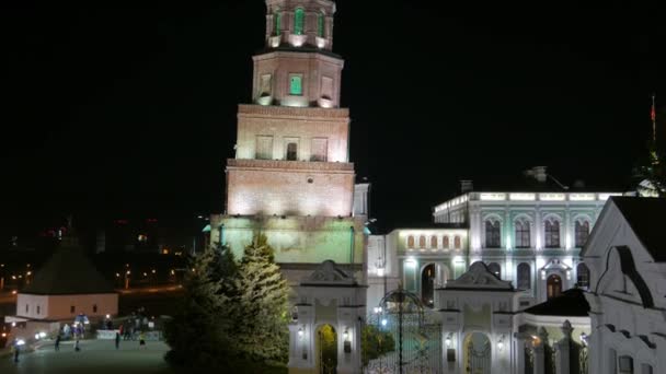 Rusia Kazán Agosto 2017 Tower Syuyumbike Kazan Kremlin Kazán Rusia — Vídeo de stock