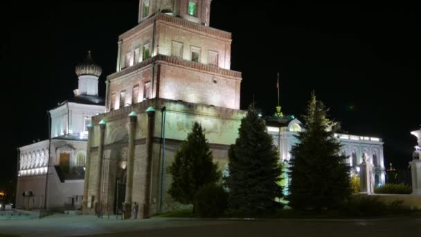 Rusia Kazán Agosto 2017 Tower Syuyumbike Kazan Kremlin Kazán Rusia — Vídeo de stock