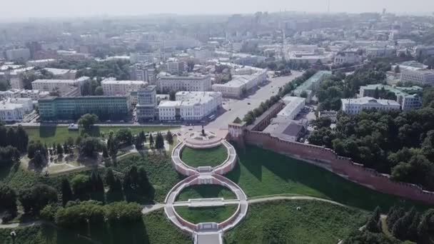 Escadaria Chkalov Nizhny Novgorod Rússia Vídeo Ultrahd — Vídeo de Stock