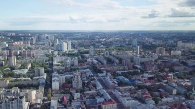 Perm, Rusya'nın şehrin panoramik görünümü. Video. UltraHD (4k)