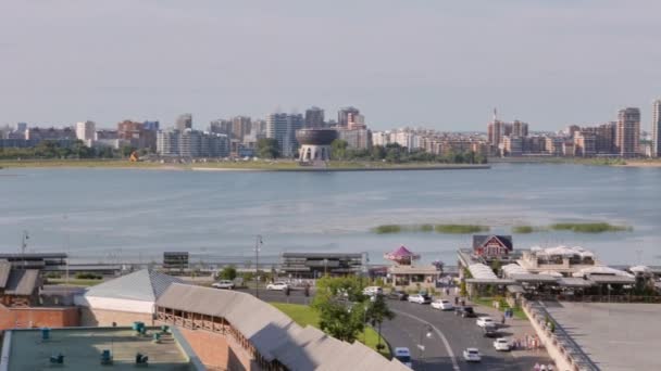 Panorama Över Kazan Från Kreml Floden Kazanka Kazan Ryssland Video — Stockvideo